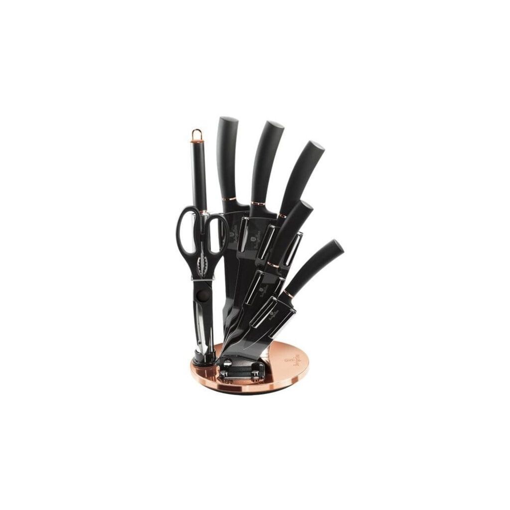 

Нож Berlingerhaus в подставке 8 шт Black Rose Collection BH-2421, черный