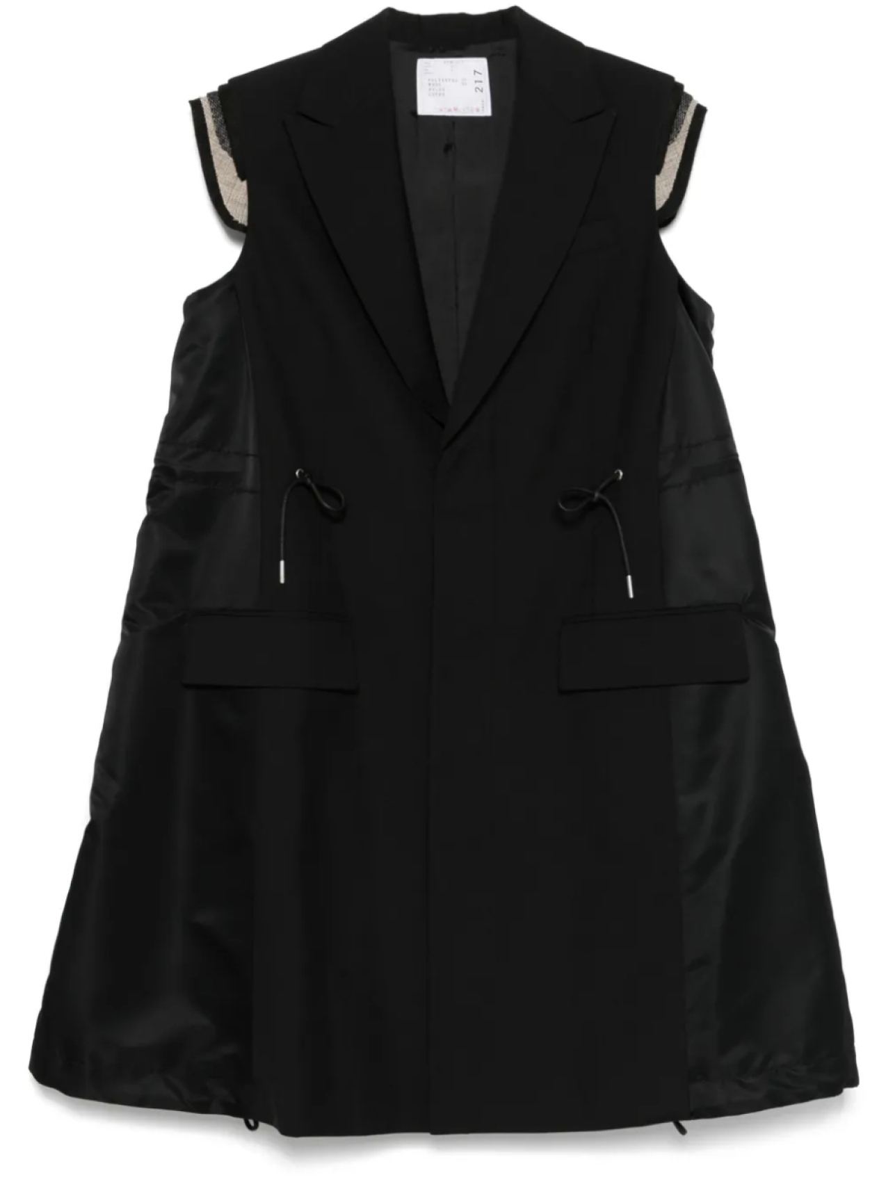 

Sacai пальто без рукавов, черный