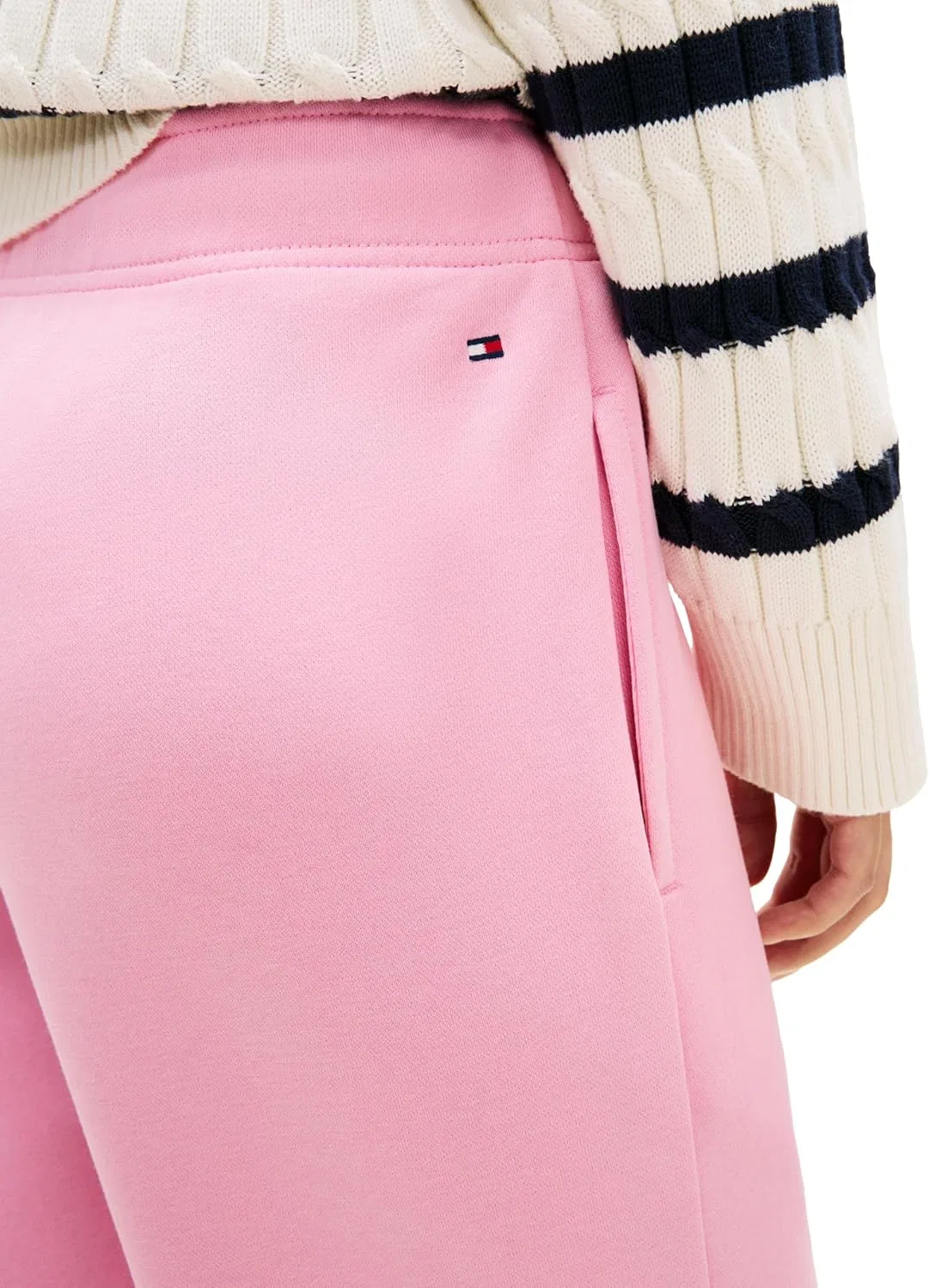 Женские спортивные брюки Tommy Hilfiger с широкими штанинами, регулируемым поясом на шнуровке и эластичной тканью — фото 2