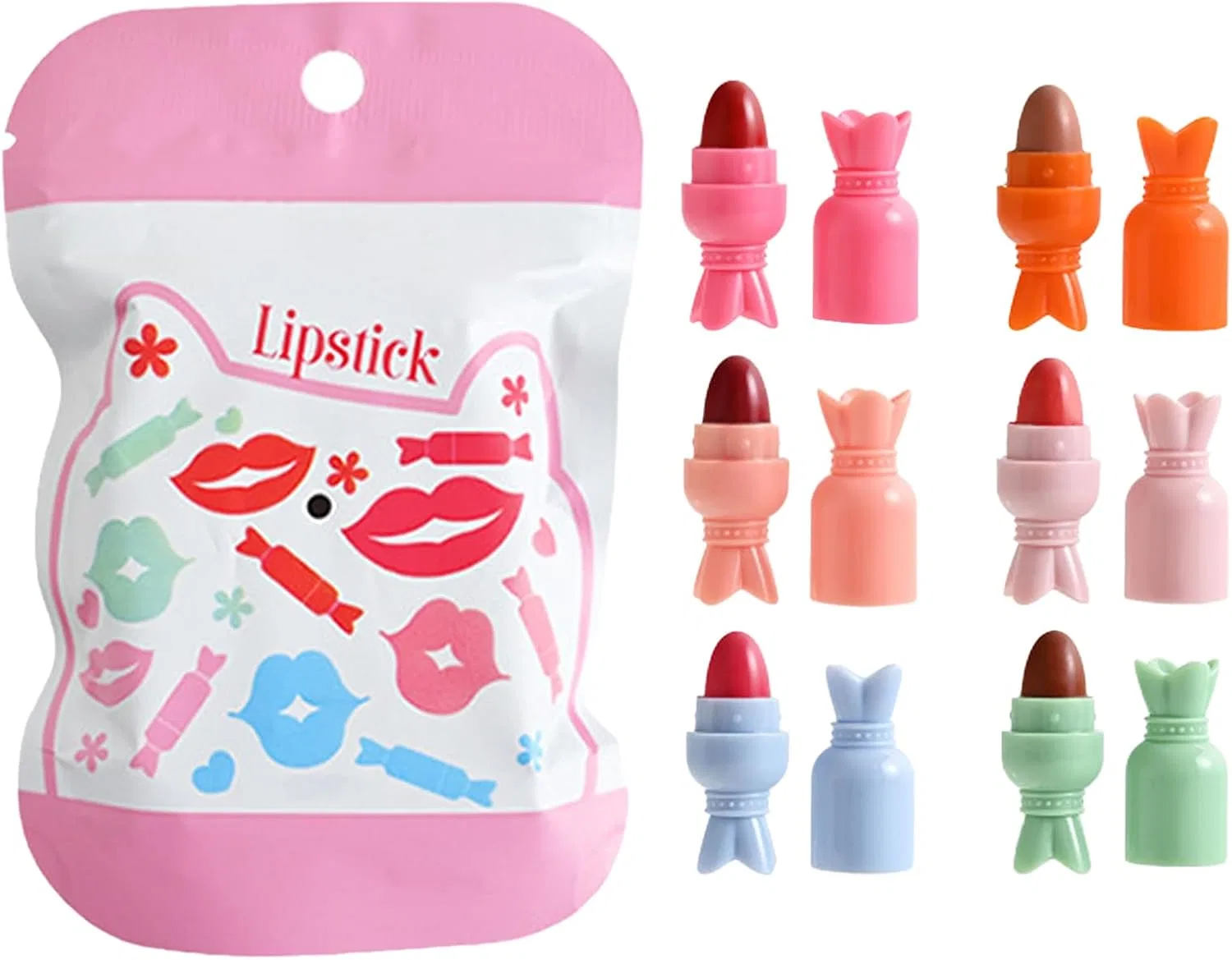 Набор мини-помад, матовые капсулы, 6 шт