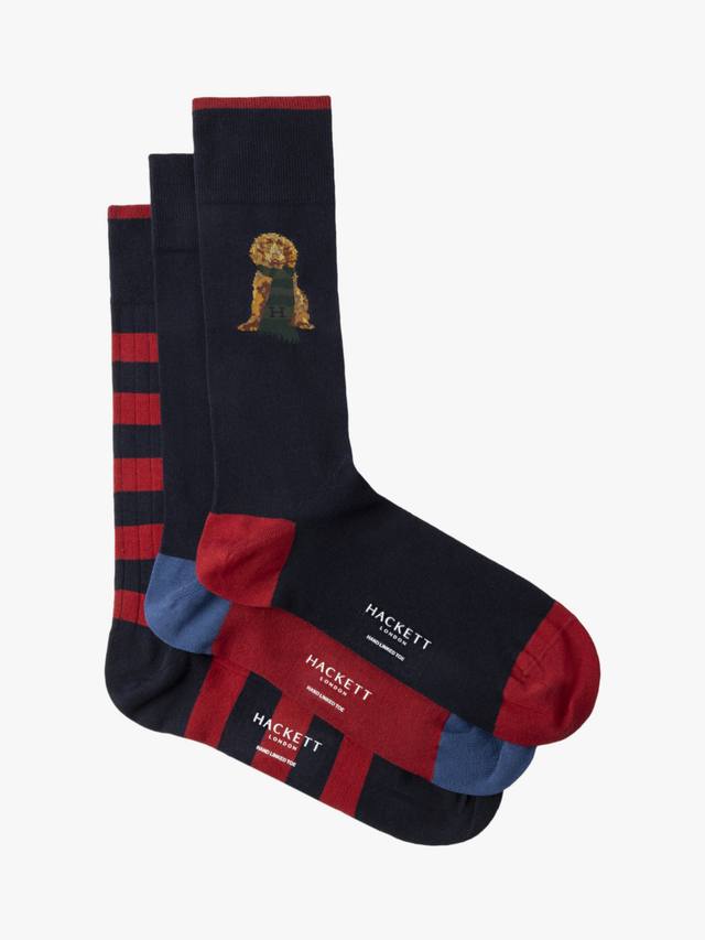 

Носки Harry Jacquard Hackett London, Pack of 3, Ink Blue