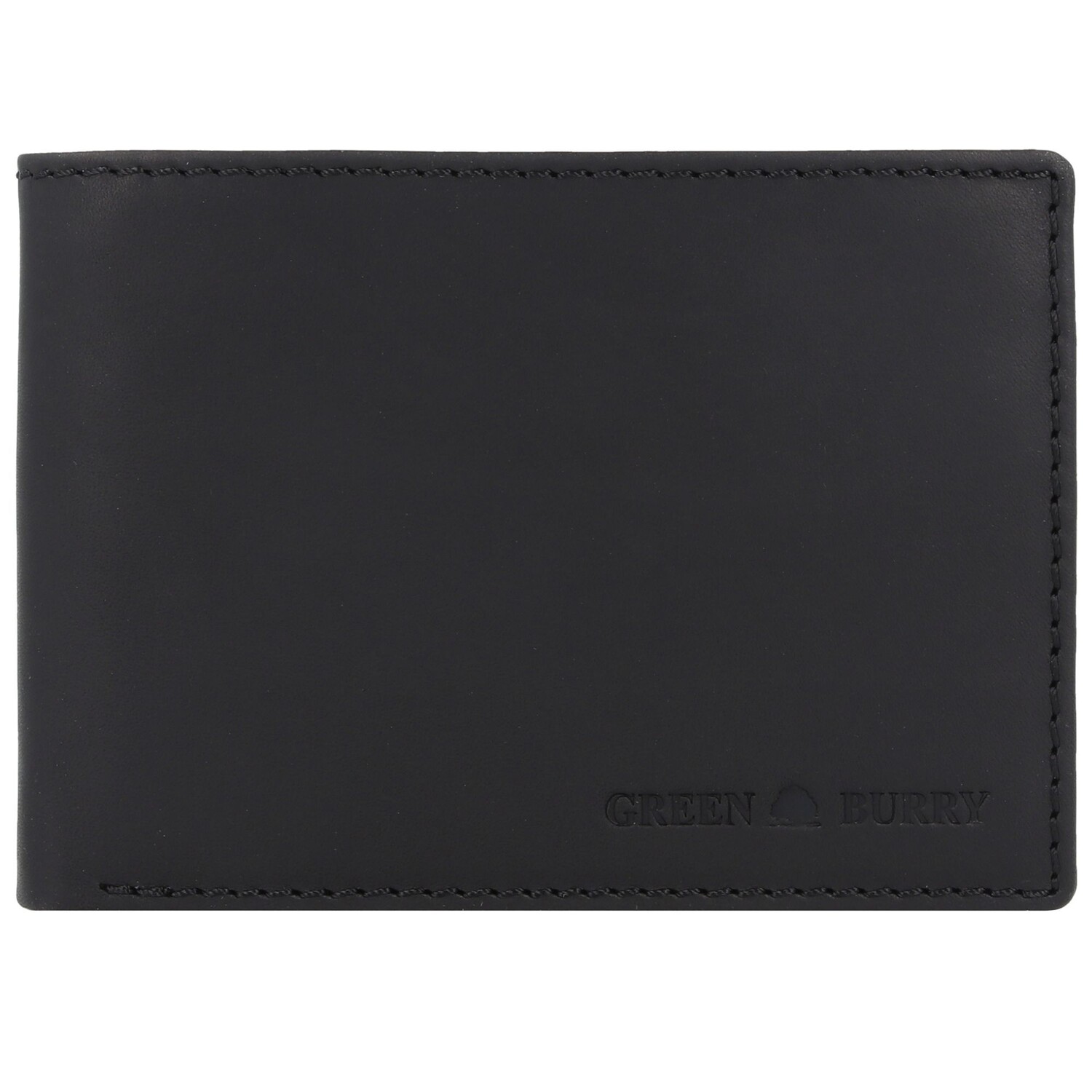 

Кошелек Greenburry Pure Black RFID Schutz Leder 12.5 см, черный