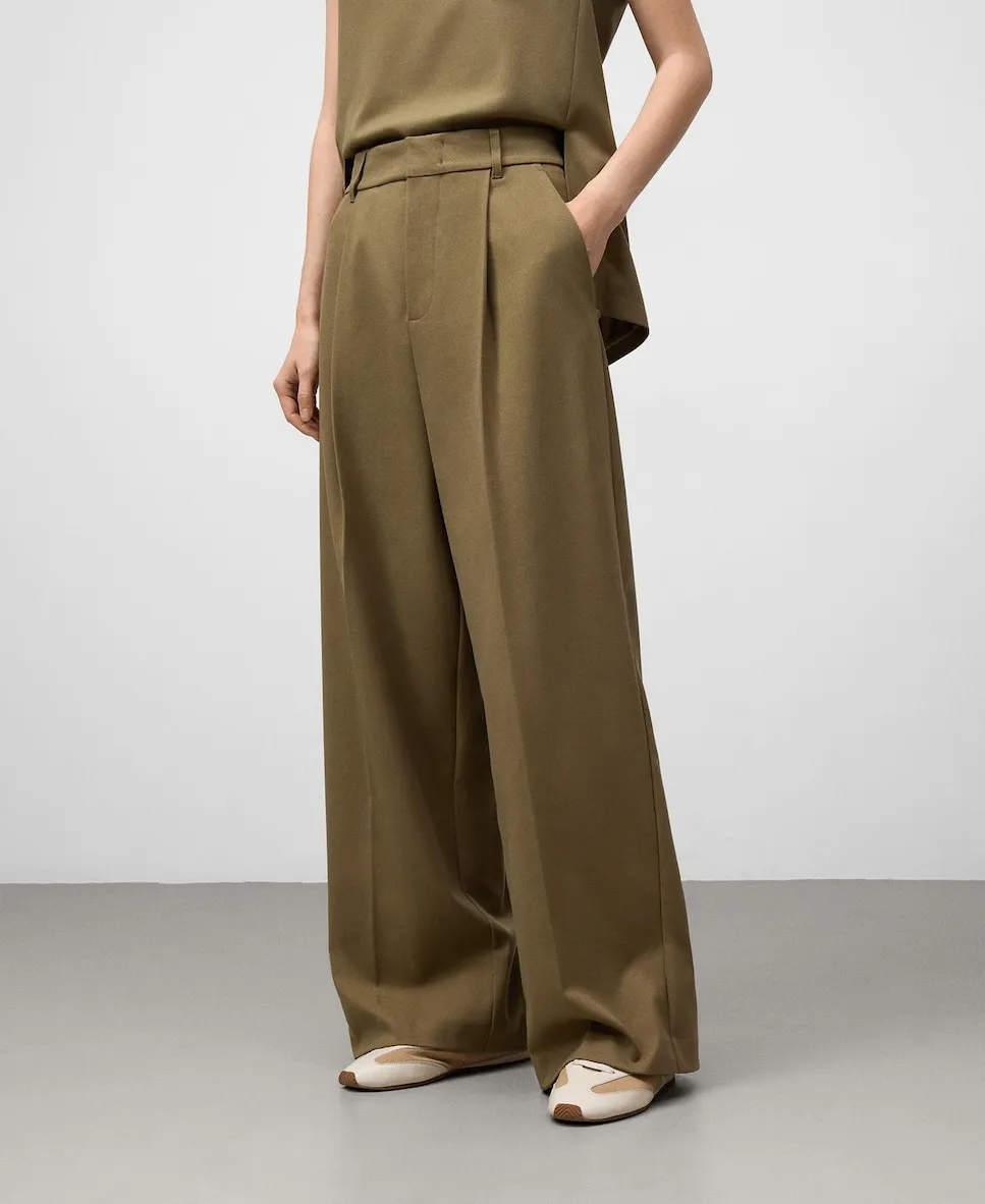 

Женские широкие брюки-палаццо в стиле костюма Adolfo Dominguez, коричневый