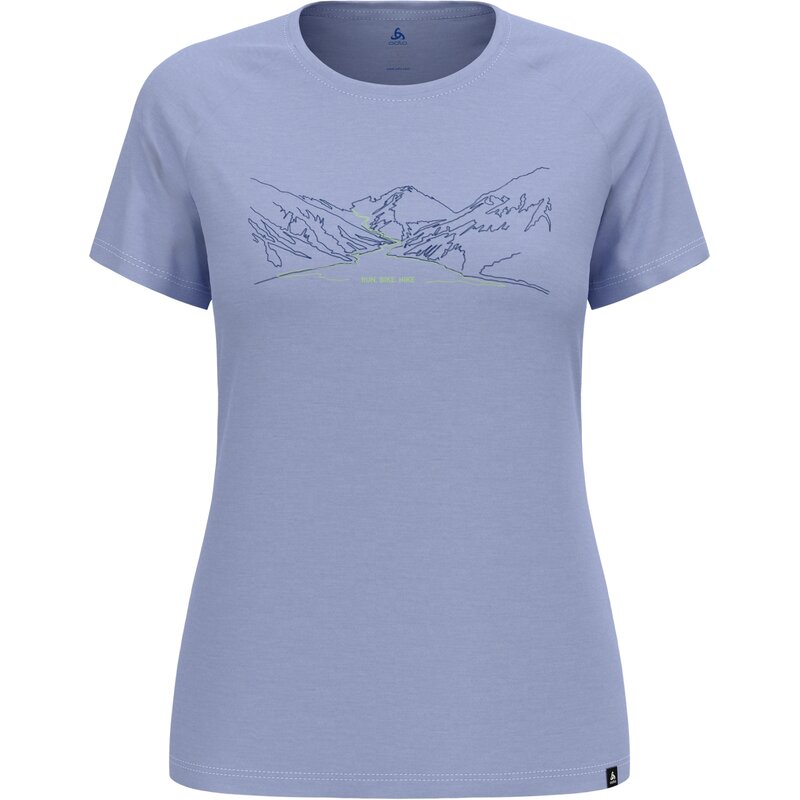 

Футболка Ascent PW 130 бег. велосипед. поход. Odlo, голубой