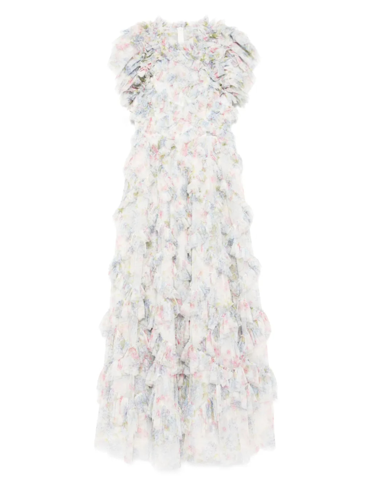 

Needle & Thread платье Hydrangea Genevieve с оборками, нейтральный