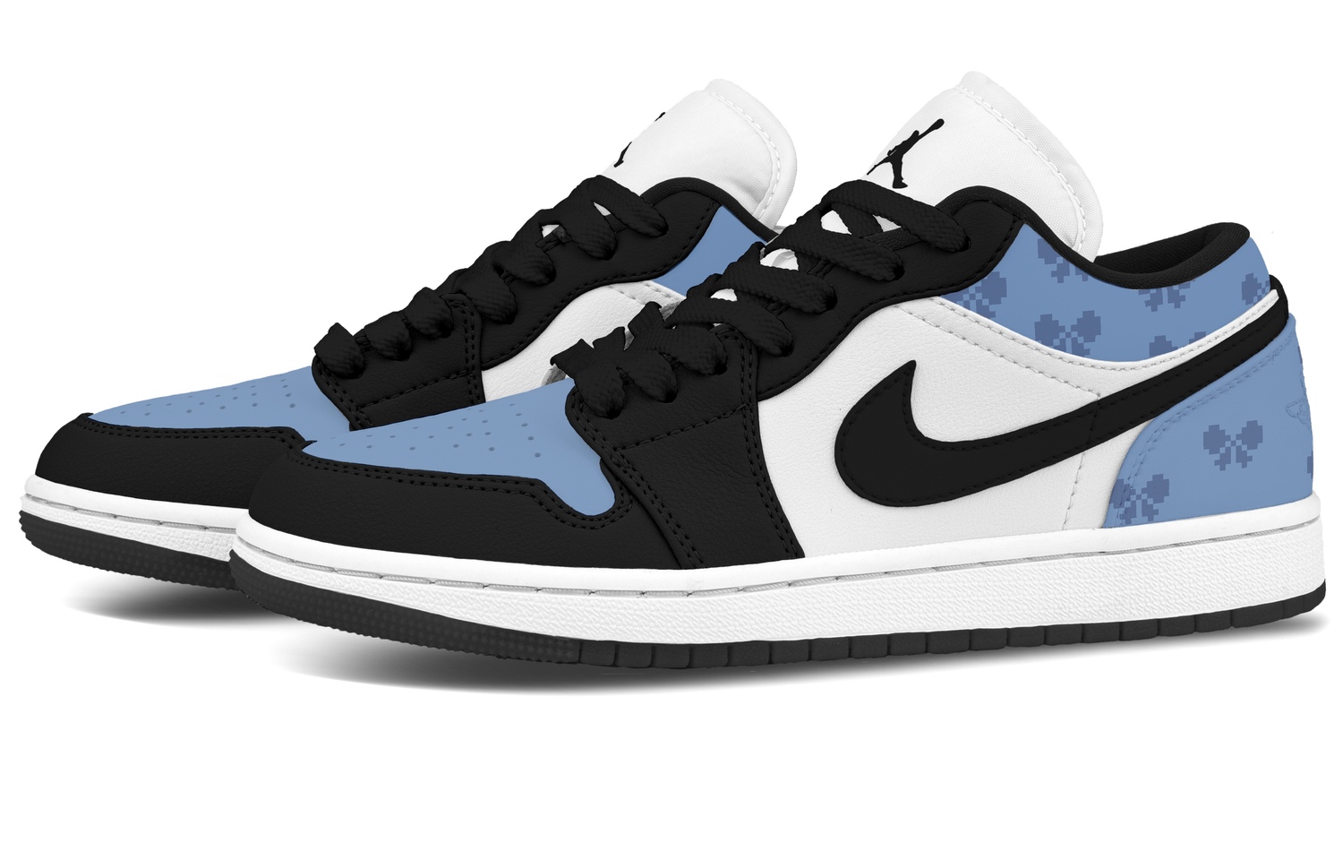 Jordan Air 1 Empty Island Кожаные устойчивые к истиранию низкие кеды Vintage Basketball Shoes Unisex черные синие — фото 4