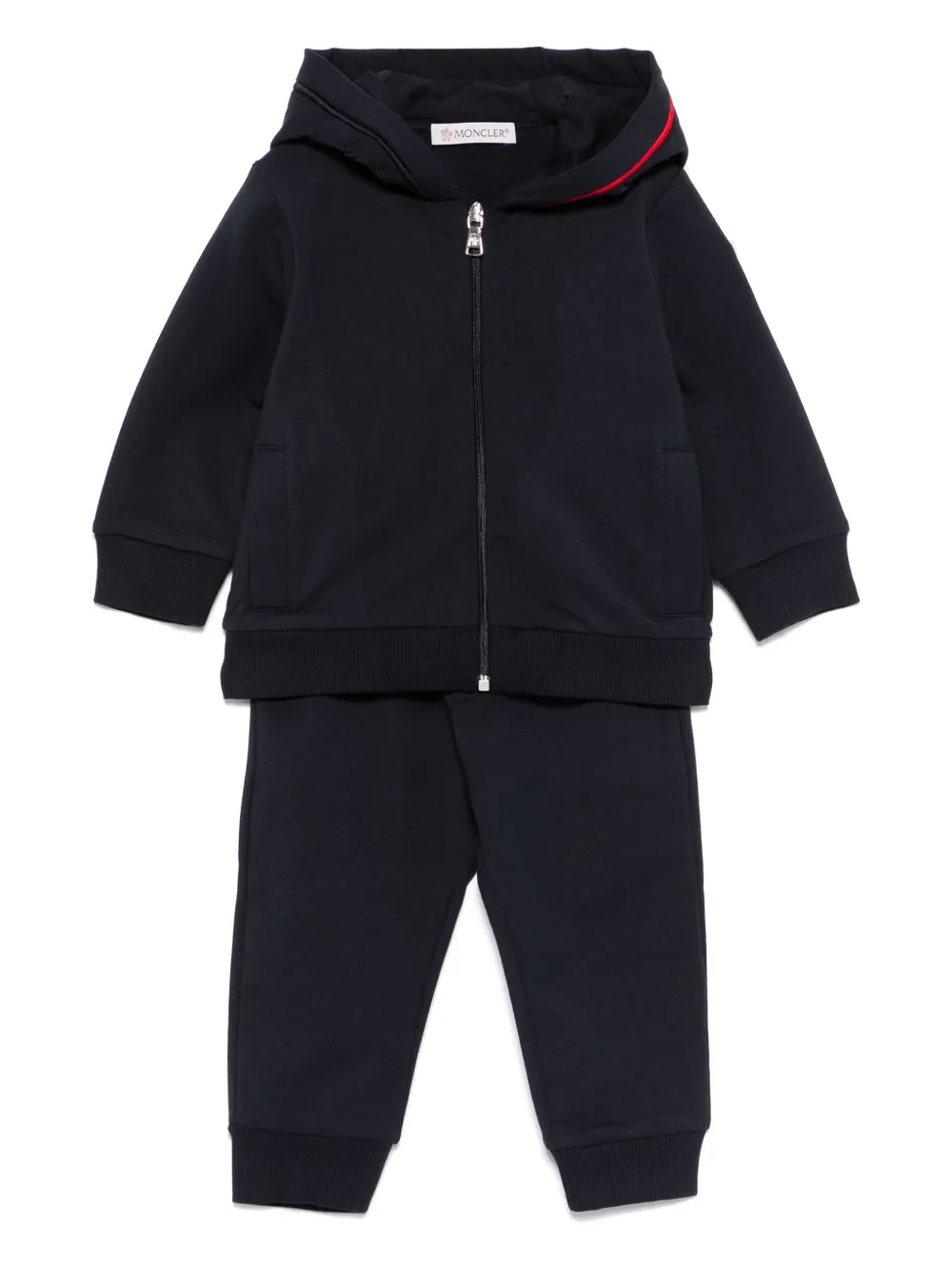 

Спортивный костюм с нашивкой-логотипом Moncler Enfant, синий