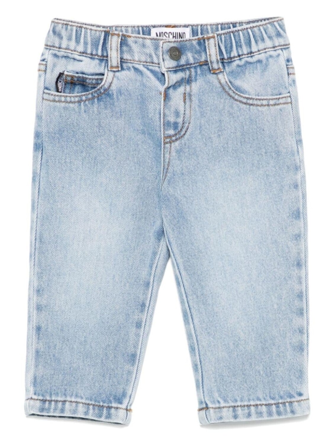 

Moschino Kids прямые джинсы, синий
