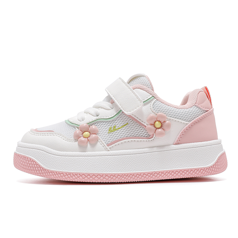 

WARRIOR Облачные паруса нескользящие противоударные легкие амортизирующие низкие повседневные кроссовки white pink детские