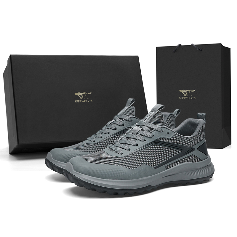 

SEPTWOLVES Низкие повседневные туфли мужские серые, цвет Gray (Standard Leather Shoe Size)