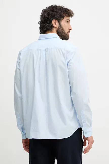 Классическая рубашка из чистого хлопка Lacoste, синий — фото 3