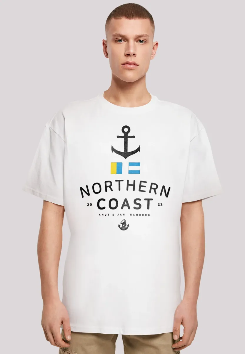 

F4NT4STIC Футболка "Nordsee Nordic Coast Knut & Jan Hamburg", принт, белый