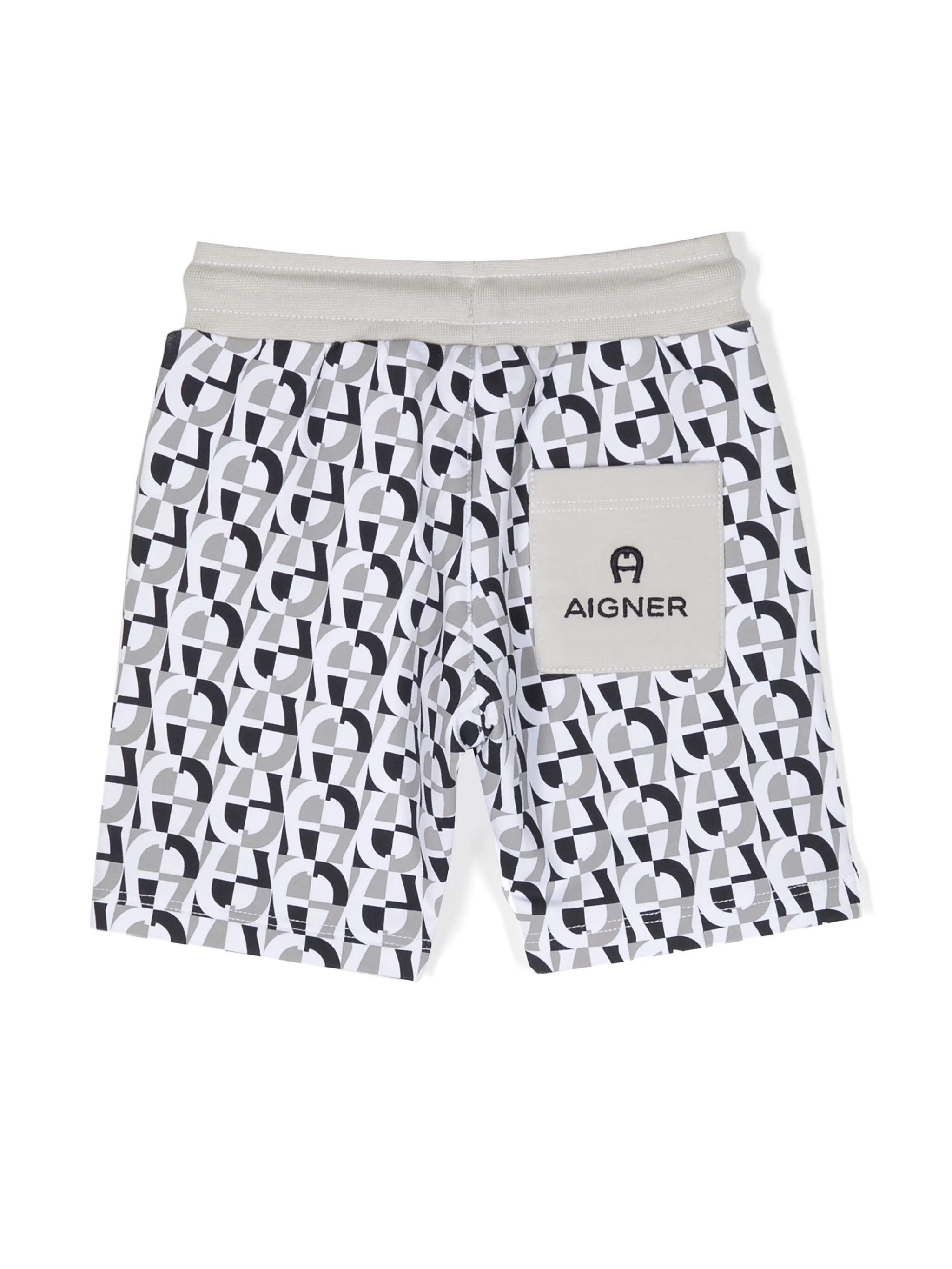 Шорты с кулиской и монограммой Aigner Kids, белый — фото 2