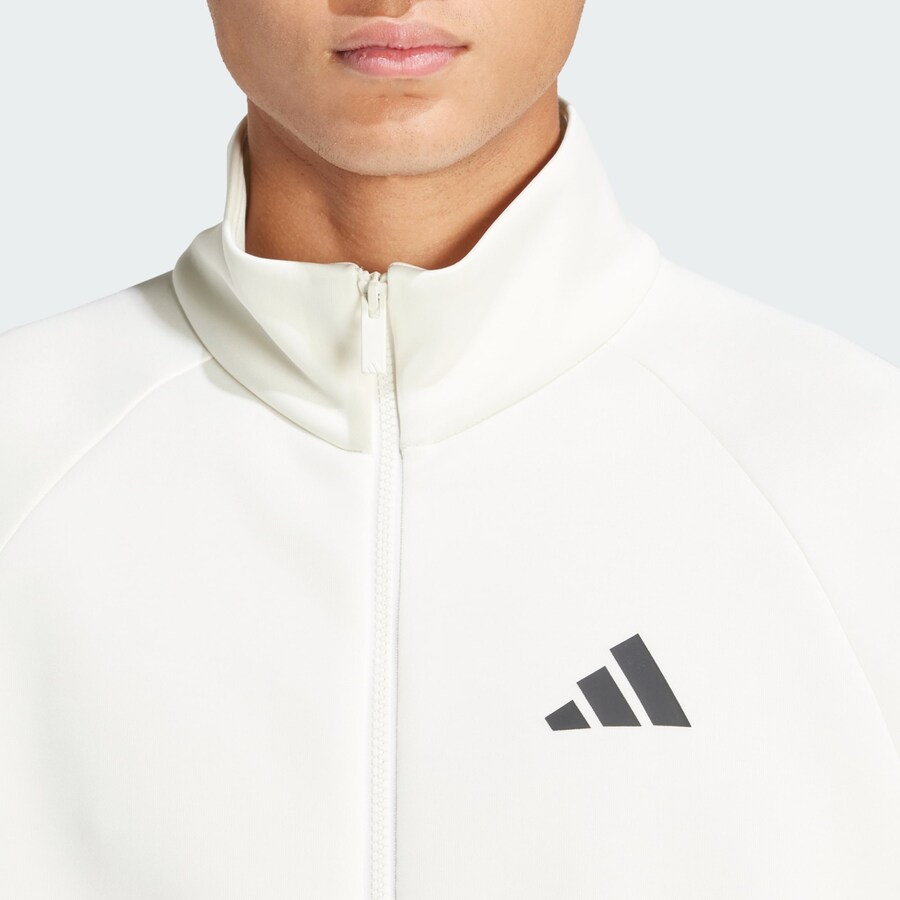 Спортивная толстовка с капюшоном на молнии ADIDAS SPORTSWEAR Stadium, белый — фото 3