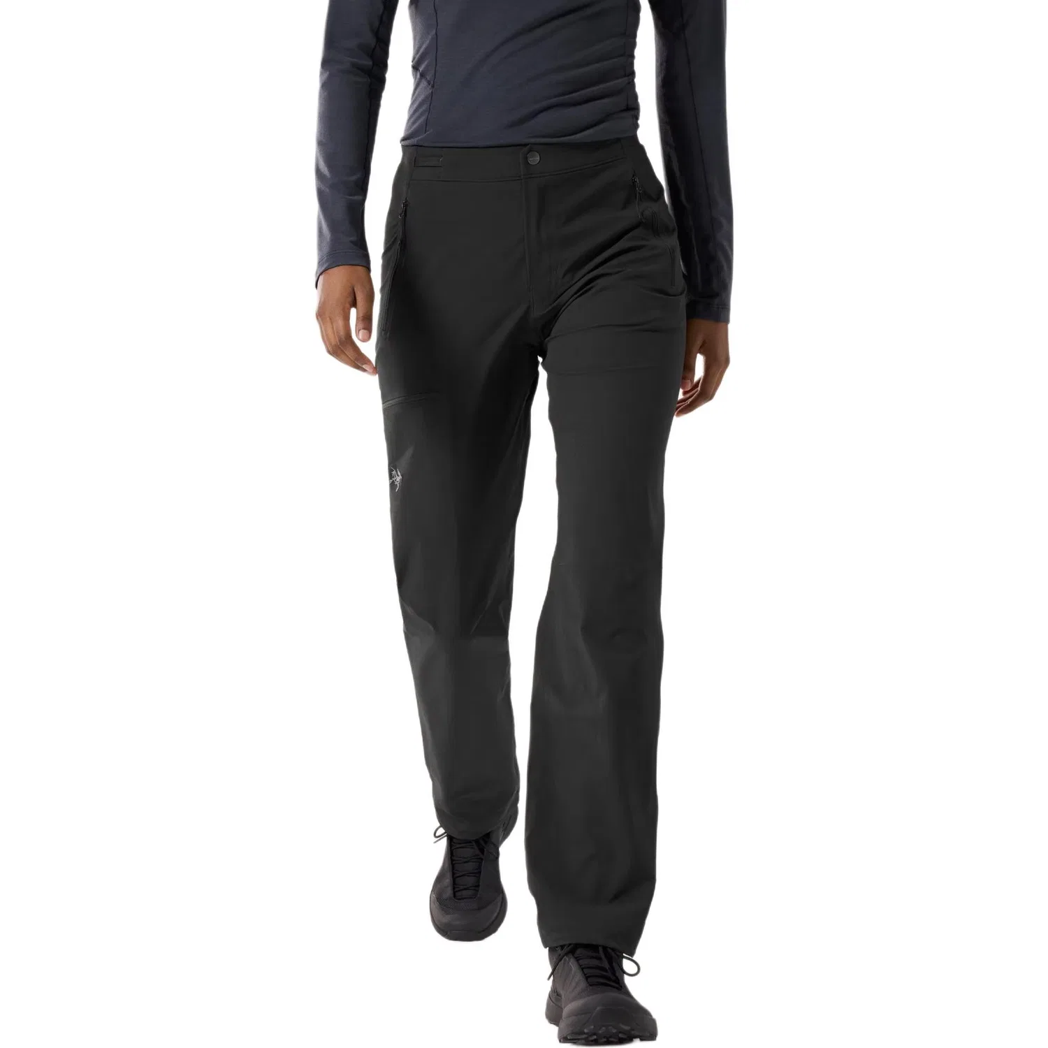Софтшелл брюки с застегивающимися карманами Arcteryx Stone Gray Green — фото 4