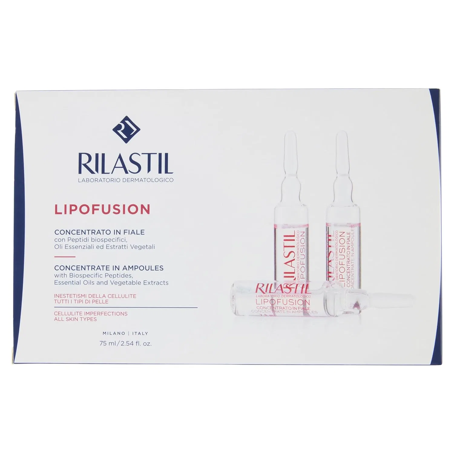 Ампулы Rilastil Lipofusion 10F против целлюлита, 7.5 мл Rilastil