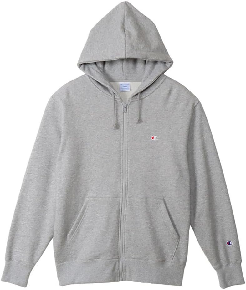 

Мужская базовая толстовка Champion C3-W104Z на молнии, с длинными рукавами, флисовой подкладкой, логотипом One Point, с капюшоном на молнии, серый
