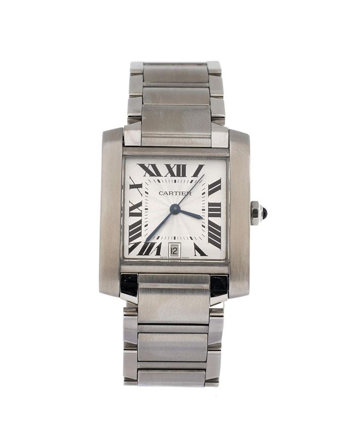 

Часы Tank Francaise с автоматическим механизмом, сталь, 28 мм Pre-Owned Cartier, серебряный