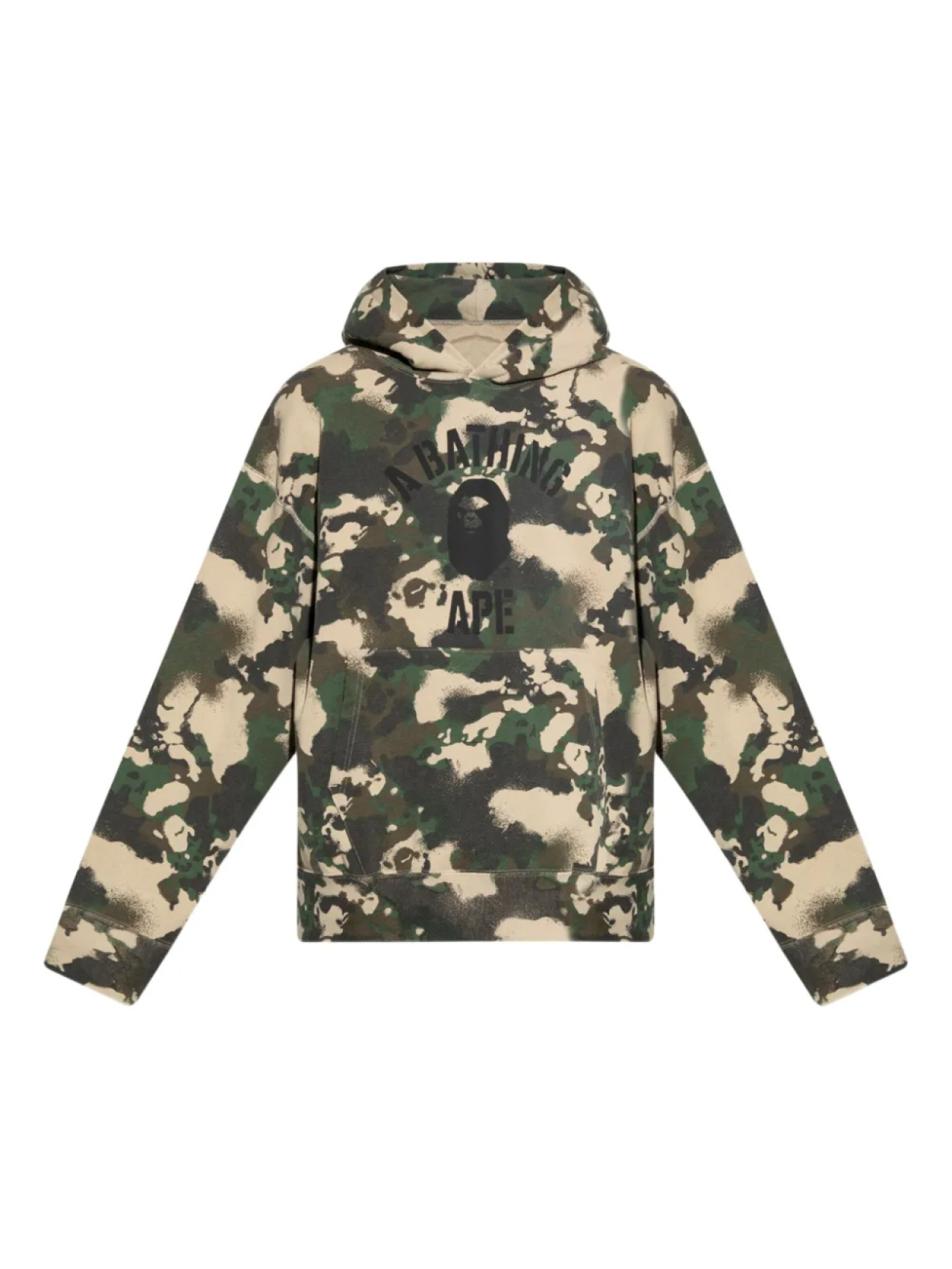 

A BATHING APE худи с камуфляжным узором, зеленый