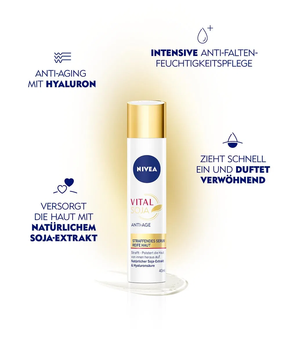 Сыворотка Nivea — Укрепляющая антивозрастная «Vital SOJA» от, 40 мл — фото 2