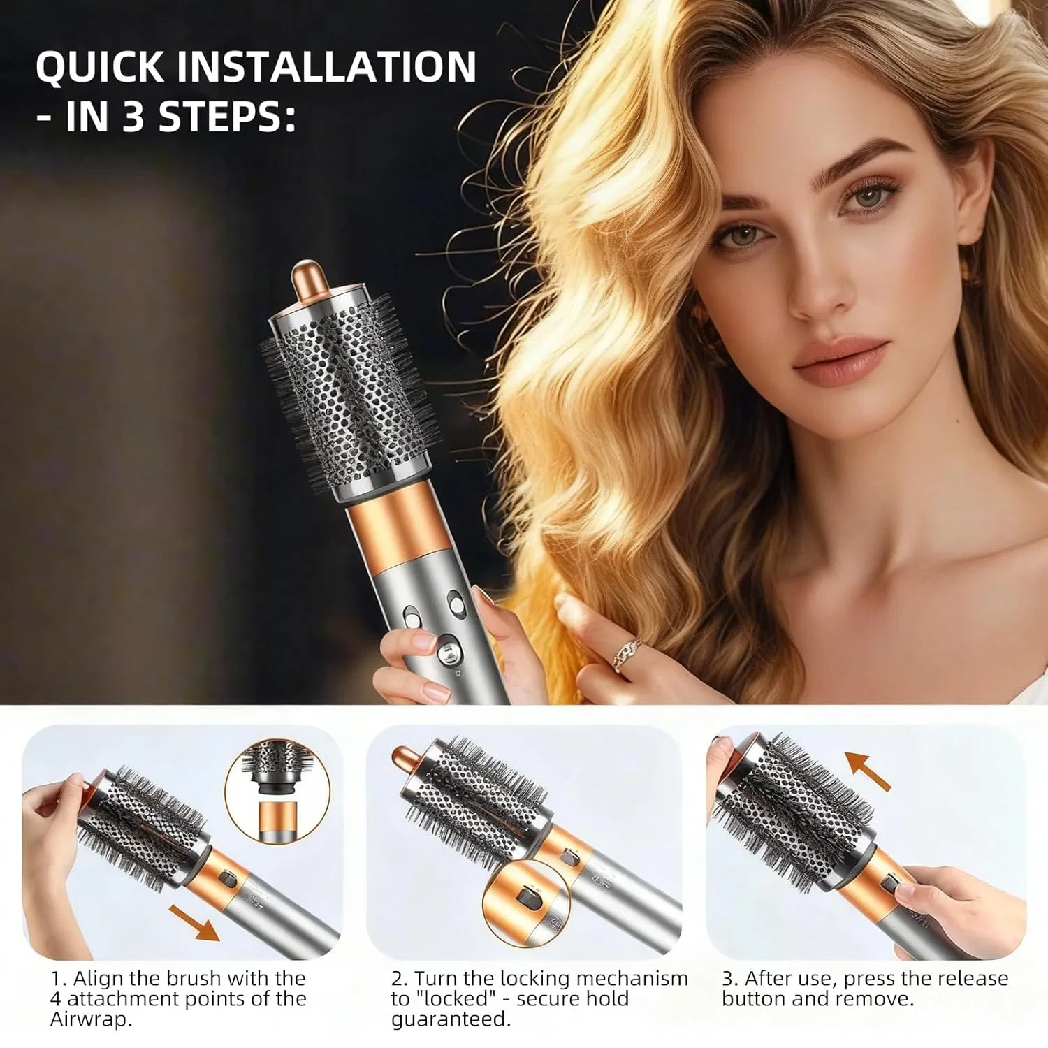 Большая круглая щетка для объема Dyson Airwrap HS01/HS05/HS08 Cyberwork — фото 3