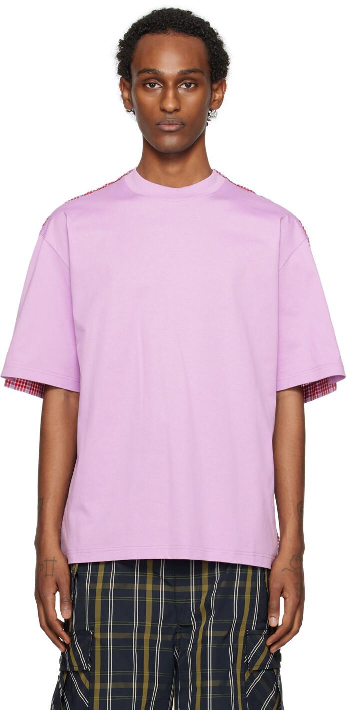 

Фиолетовая футболка со вставками Marni