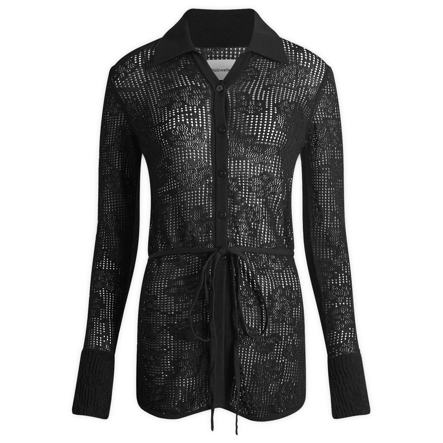

Рубашка Holzweiler Lace Knit Shirt, черный