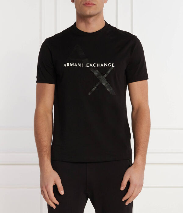 

Футболка мужская Armani Exchange хлопковая, черный
