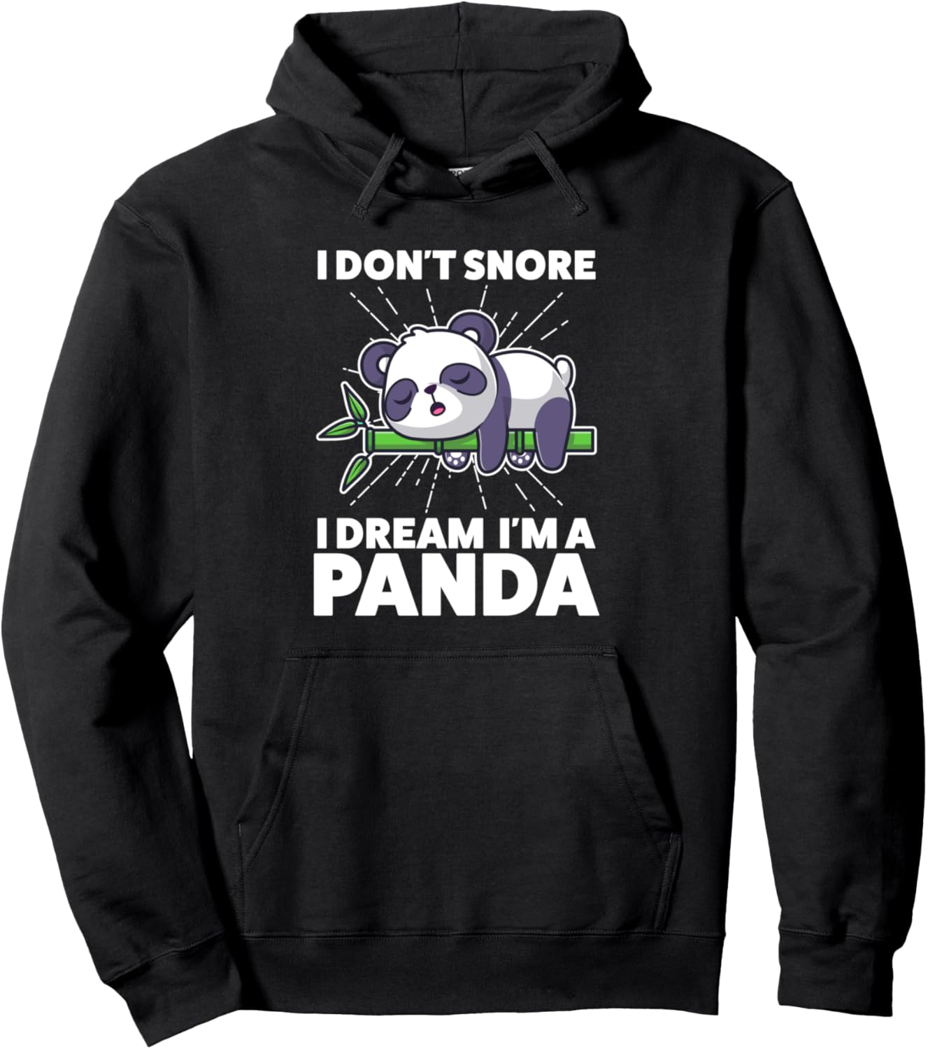 

Худи «Панда, которая не храпит во сне» Panda Merch & Panda Lover Gift Ideas, черный