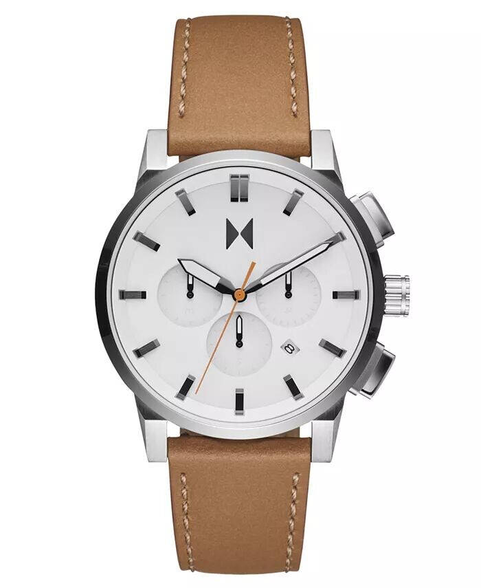 

Мужские часы Chrono II с коричневым кожаным ремешком, 44 мм MVMT, коричневый