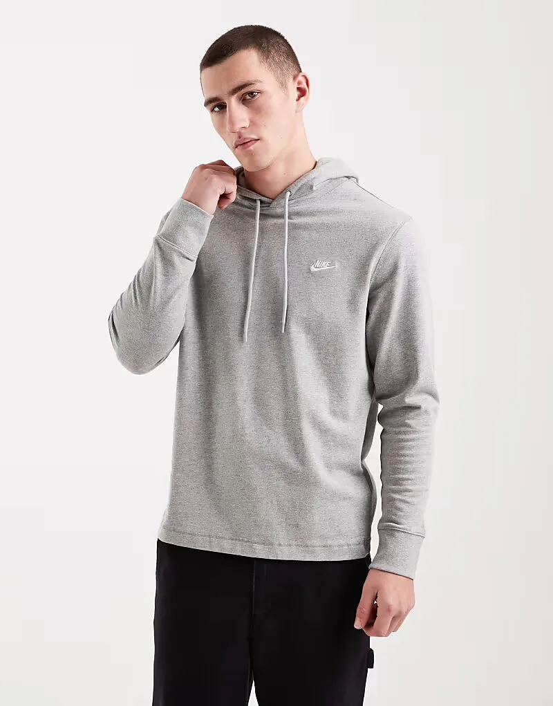 Вязаная толстовка Nike Club серого цвета