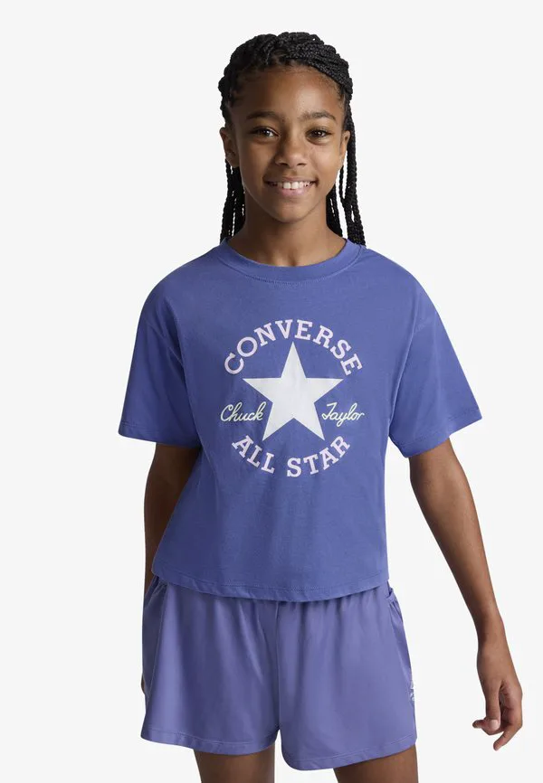 Футболка с принтом в виде фрагментов ткани Converse, Indigo Storm