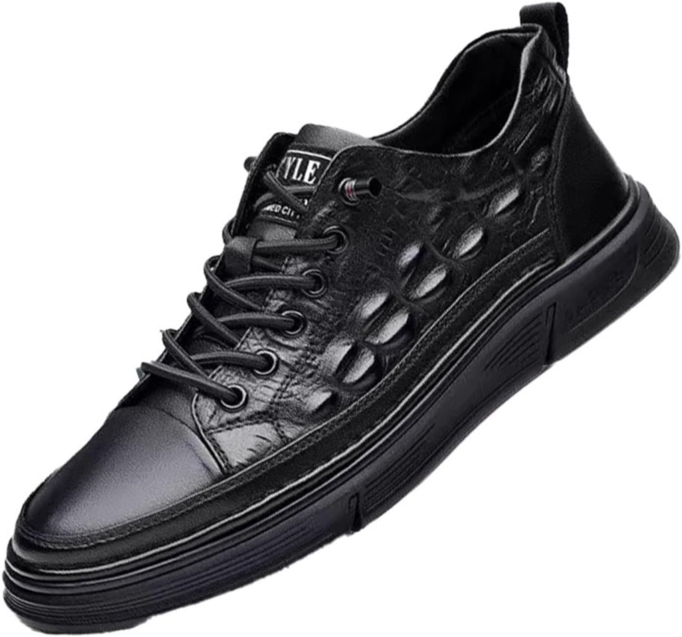 

Мужские модные черные кожаные слипоны на платформе с эластичной резинкой, легкие, с закругленным носком, удобные лоферы для повседневной носки в офисе, на работу и обратно Netehadi