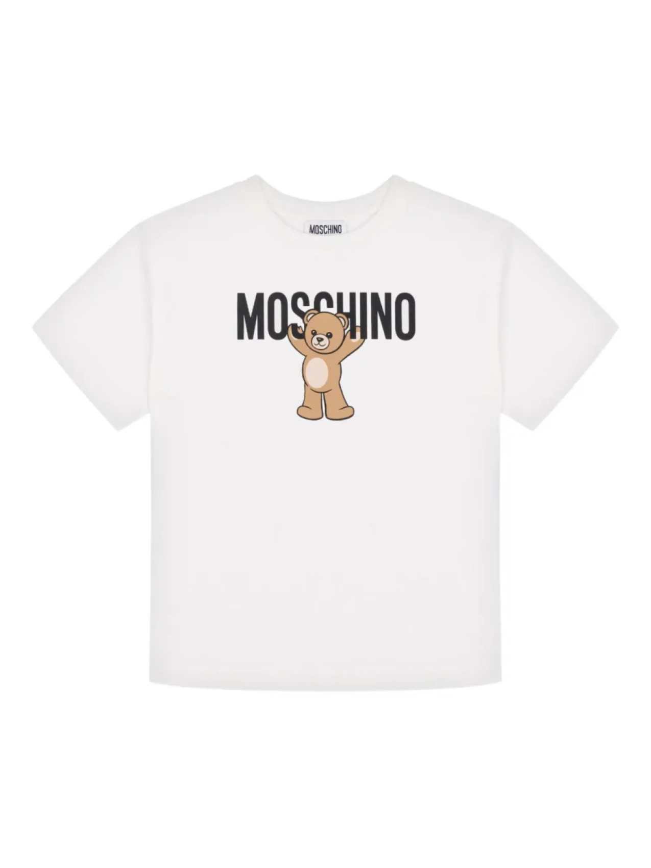 

Футболка с мотивом плюшевого мишки Moschino Kids, белый