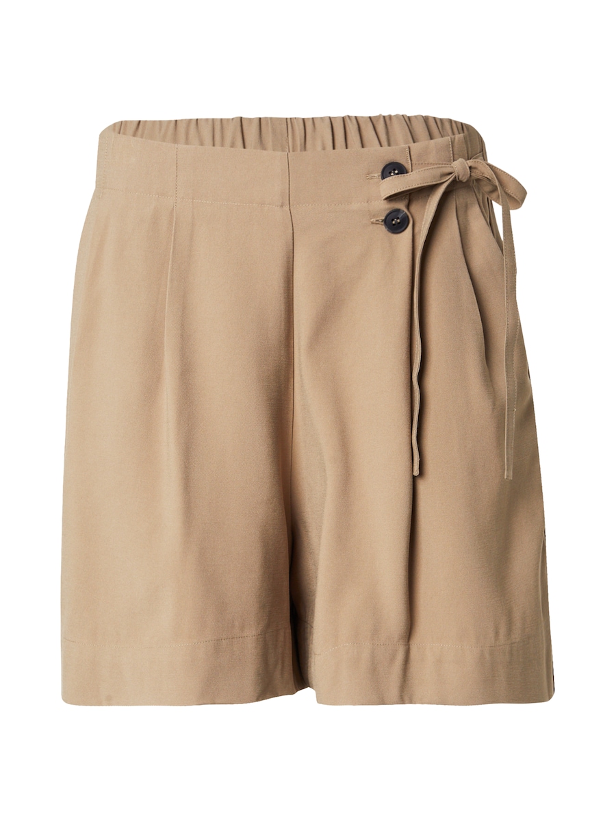 

Свободные брюки со складками спереди YAS ARI, серо-коричневый