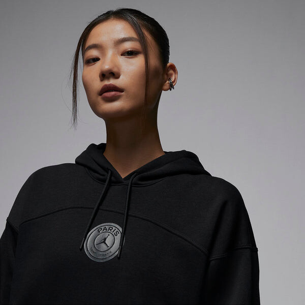 Толстовка (WMNS) Air Jordan x Paris Saint-Germain Hoodie Asia Sizing 'Black', черный — фото 3