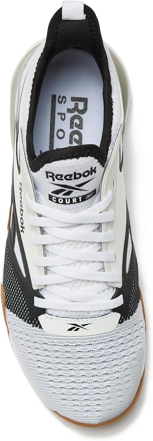 Мужские спортивные кроссовки Reebok Nano Court для пикубола, белый/черный/серый — фото 4