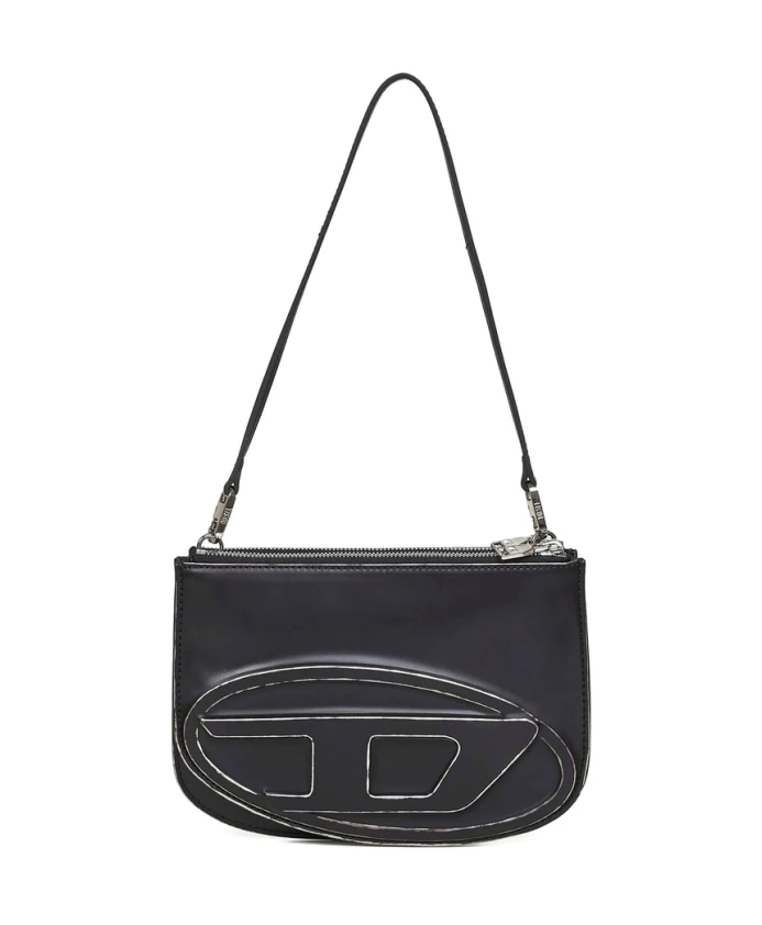 

Черная сумка через плечо с двойной застежкой-молнией Diesel, черный