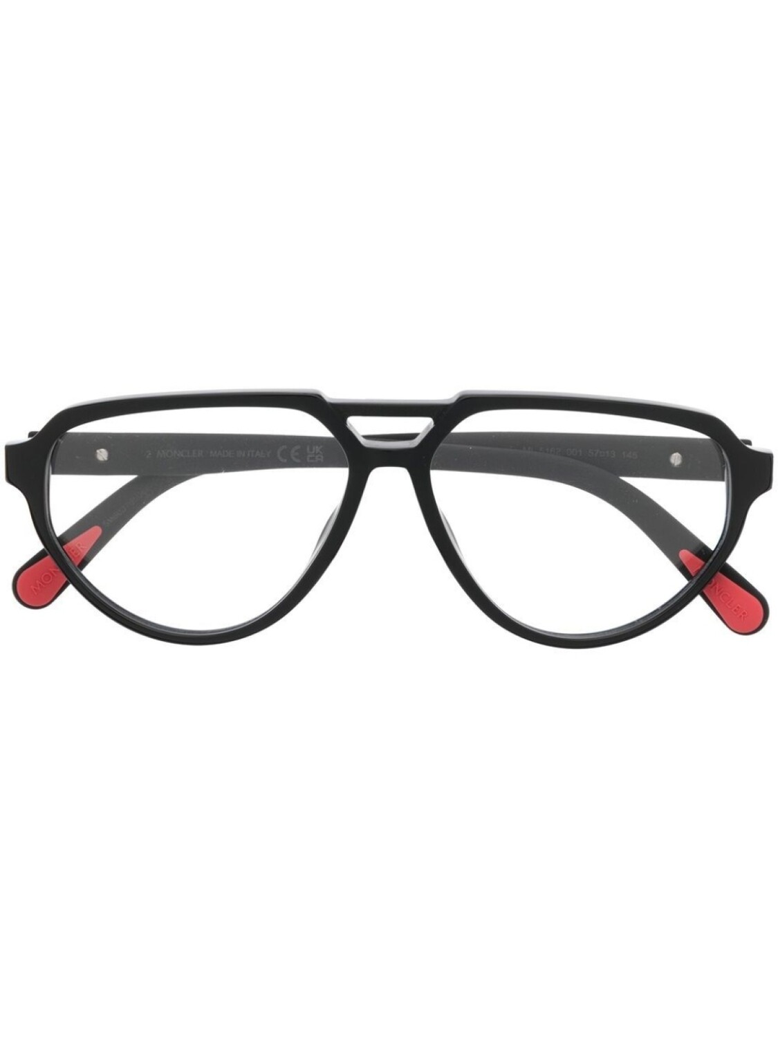 

Moncler Eyewear очки-пилоты с логотипом, черный
