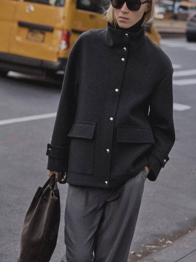 

Полушерстяное пальто из гоа Mango, цвет Medium Grey