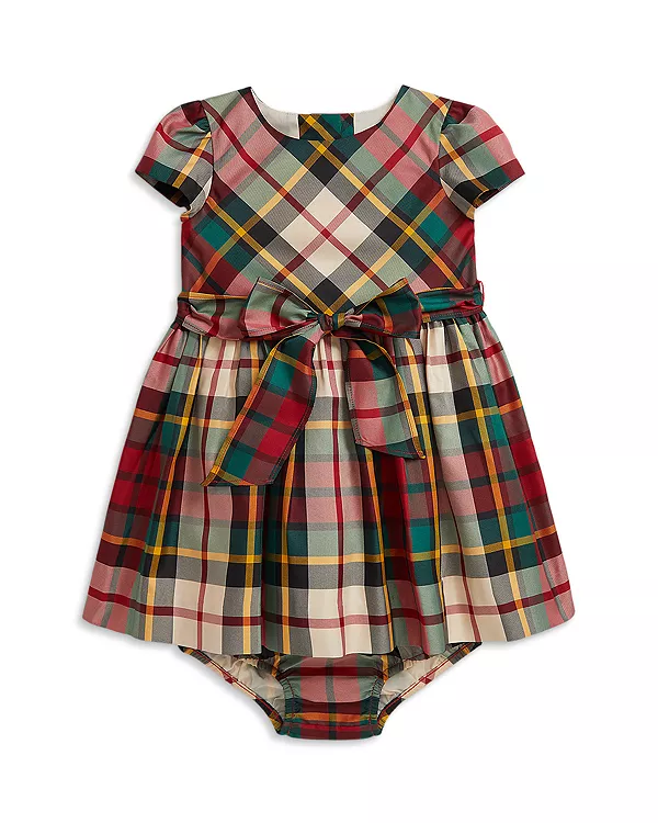 

Платье и панталоны в клетку из саржи для девочек Polo - для малышек Ralph Lauren, мультиколор