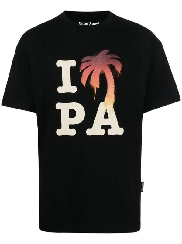 

Футболка с логотипом I love pa Palm Angels, черный