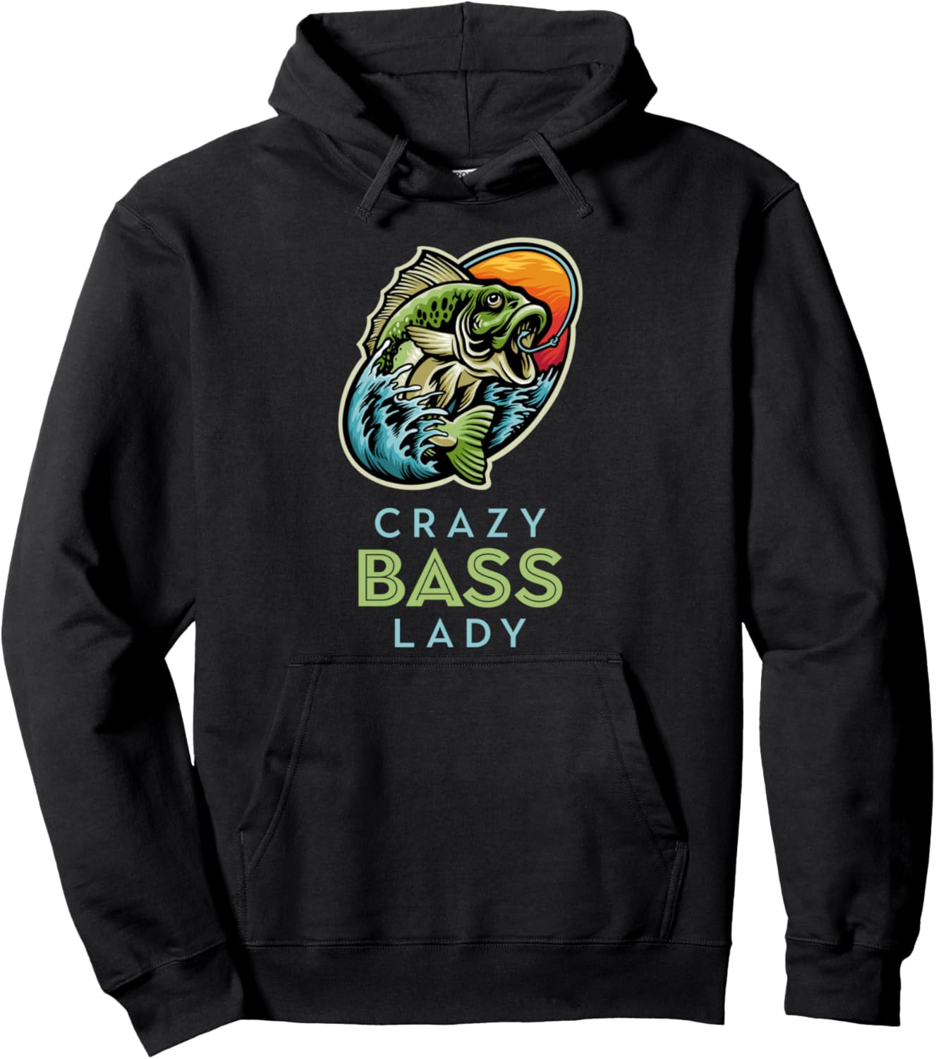 

Crazy Bass Lady - Забавная толстовка для любителей рыбалки на окуня, черная Bass Fishermen Look Great With Our Gear, Черный, Crazy Bass Lady - Забавная толстовка для любителей рыбалки на окуня, черная Bass Fishermen Look Great With Our Gear