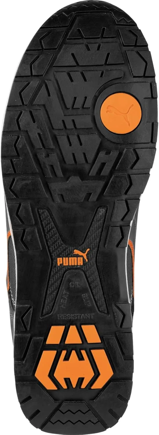 Ботинки PUMA Safety Crosswist Low S3 HRO SRC имеют защитный ботинок из стекловолоконных проколов, нескользящей подошвой термостойкой, мужской, синий/оранжевый — фото 2