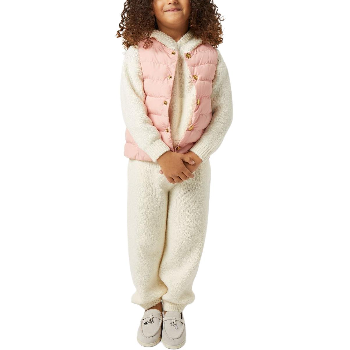 Жилет SS26 Regular Fit Kids' Loro Piana, bubble gum розовый — фото 3