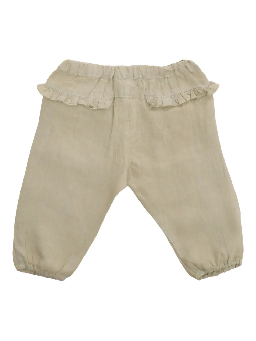 Льняные брюки с оборками Tartine Et Chocolat, нейтральный — фото 2