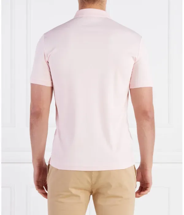 Поло из гладкого хлопка slim fit Calvin Klein, розовый — фото 4