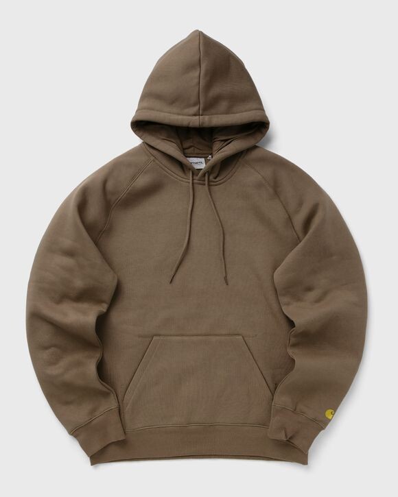 

Флис Carhartt Wip Hooded Chase Sweat, цвет chocolate / gold