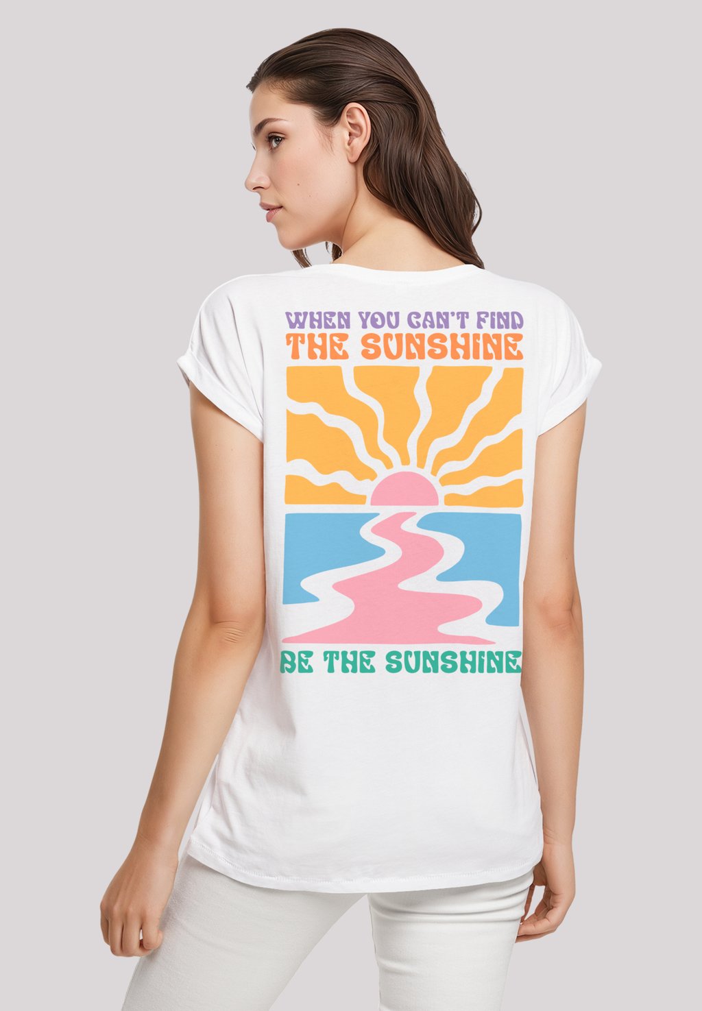 

Футболка с принтом BE THE SUNSHINE COLOR F4NT4STIC, белый