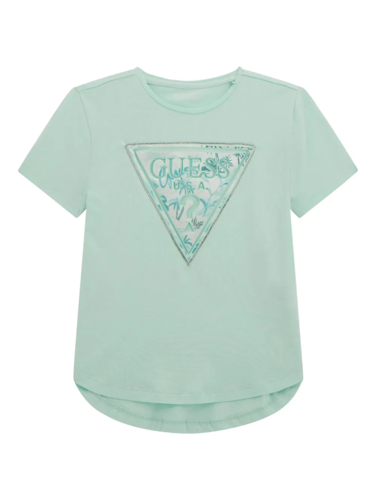 

Guess kids футболка с логотипом, зеленый